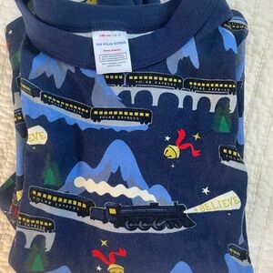 Hanna Andersson Organic Polar Express Pajama Set - Like New Condition